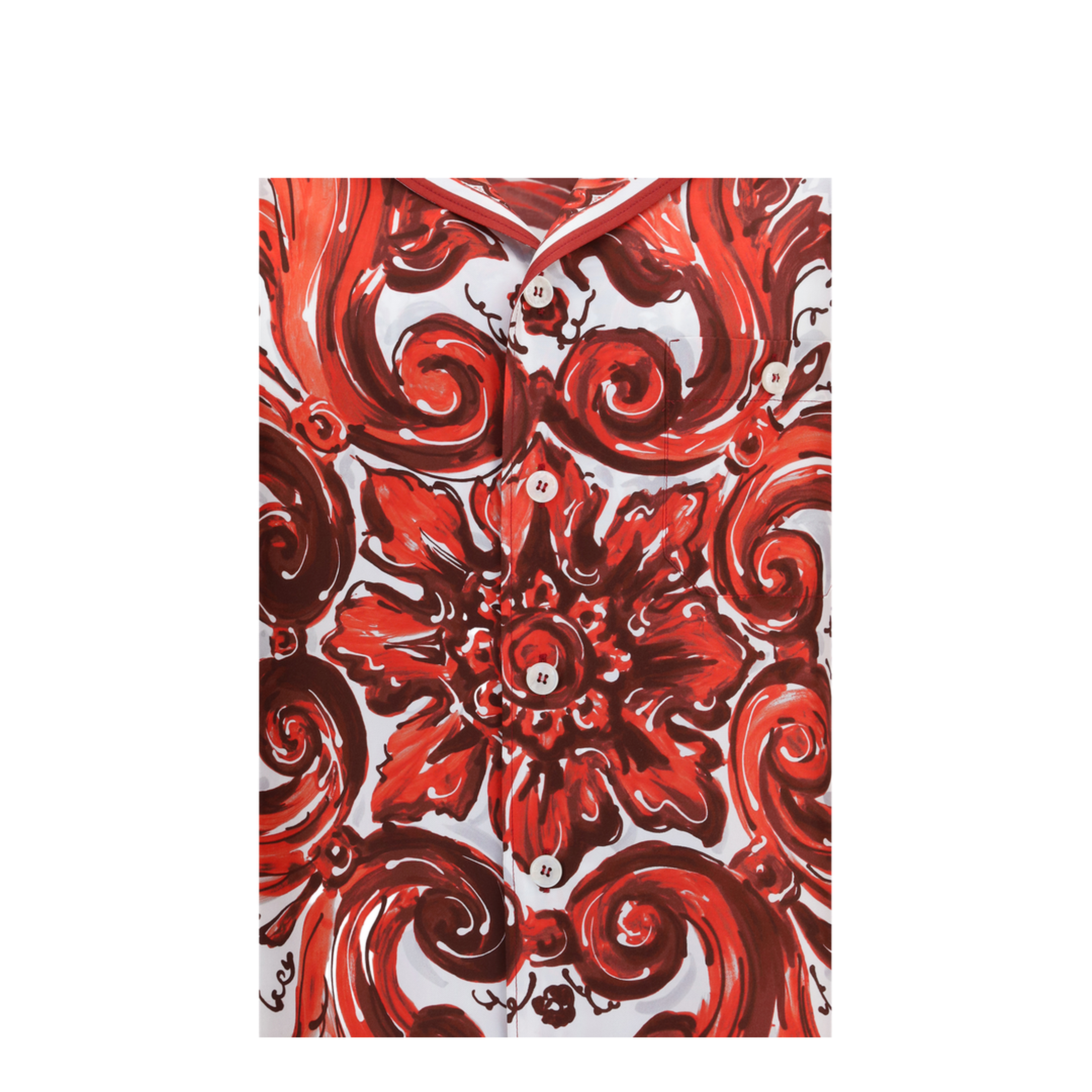 Maiolica Print Hawaii Shirt in Silk Twill - Image 3