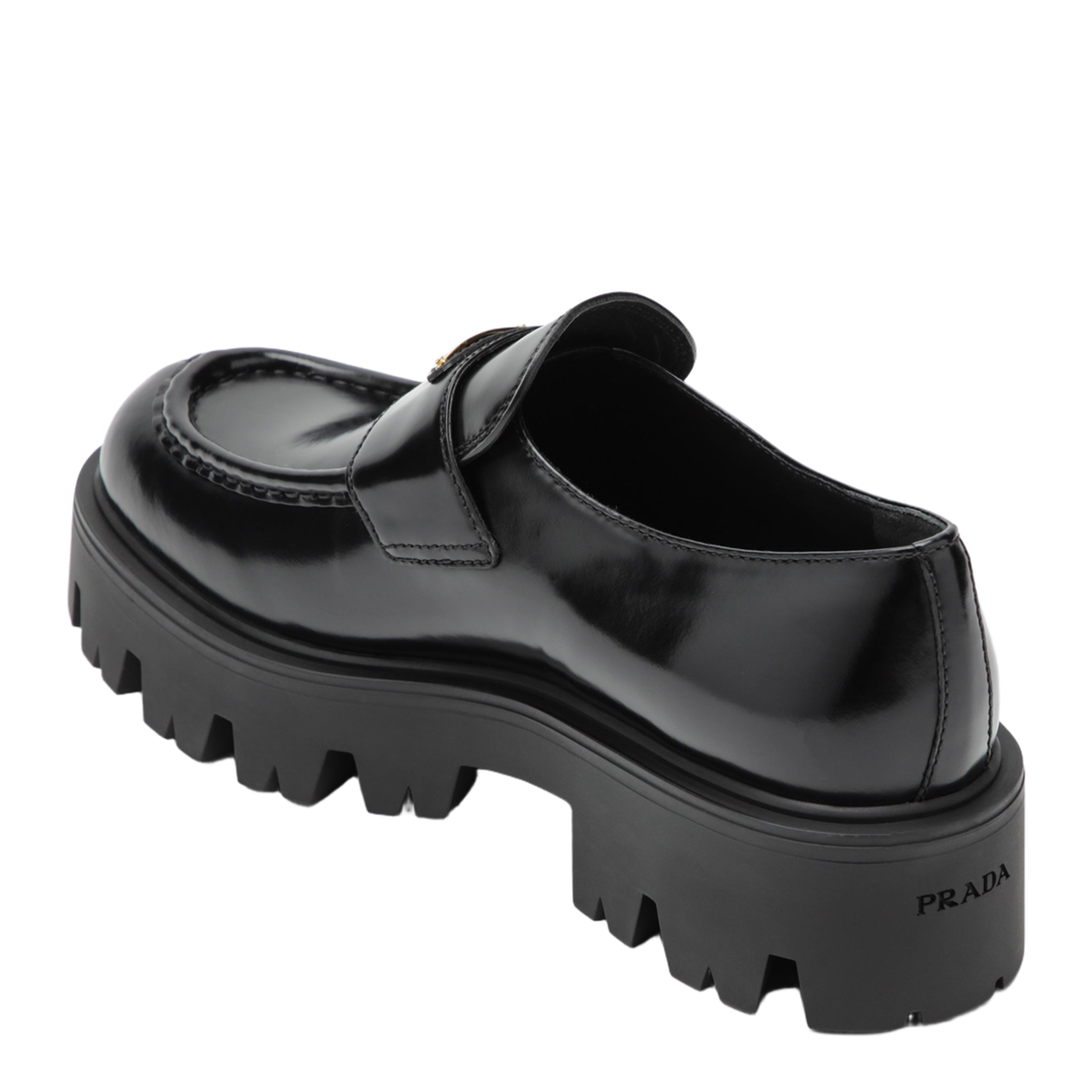 Black Brushed Leather Loafers - Image 2