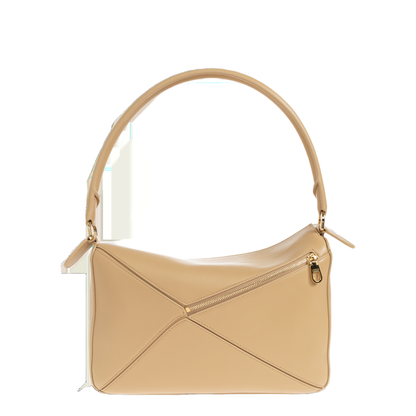 Puzzle Medium Nappa Lambskin Top-Handle Bag - Silk Beige - Image 3