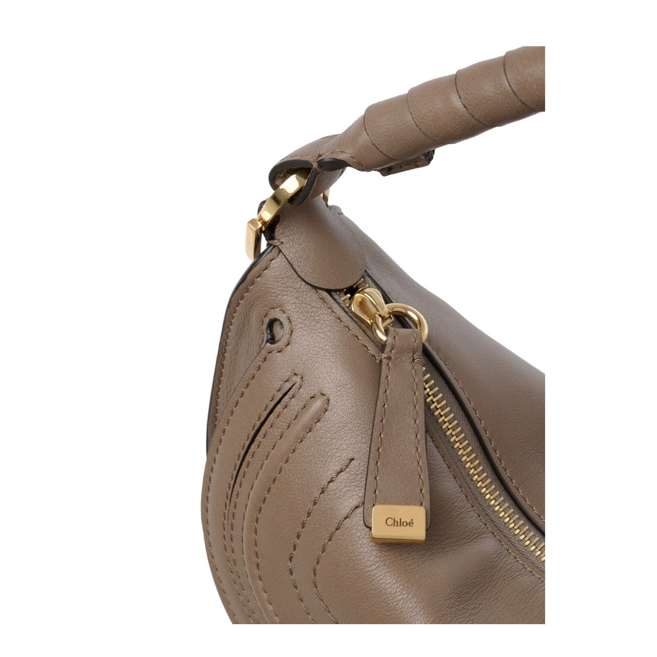 Marcie Mini Soft Leather Shoulder Bag - Brown - Image 6