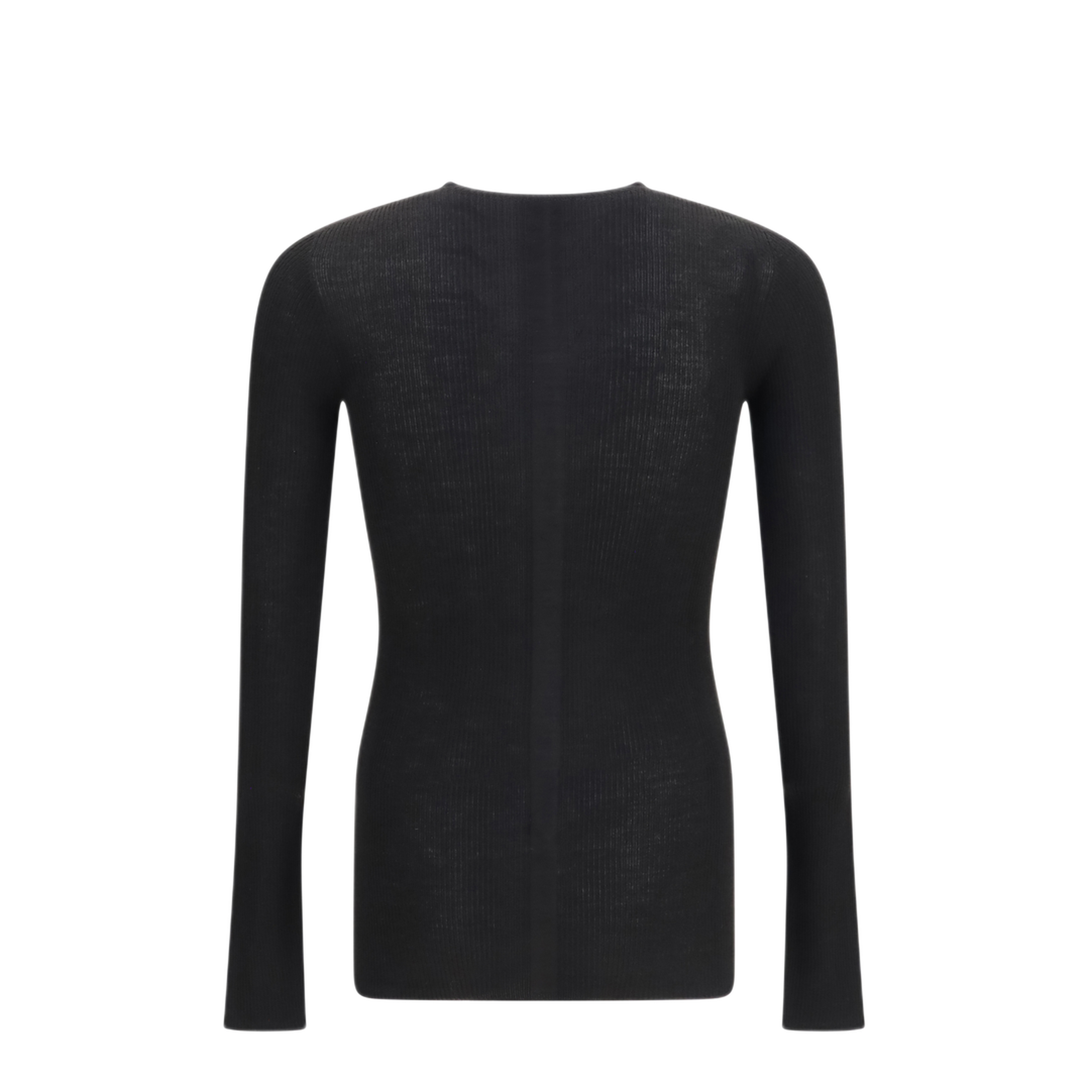 Slim Ribbed Long-Sleeve Sweater - Image 2