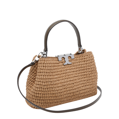 Eleanor Mini Raffia Satchel - Honeycomb - Image 2