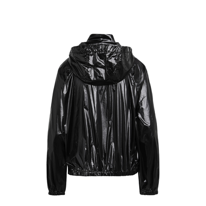 Black Shiny Nylon Jacket - Image 2