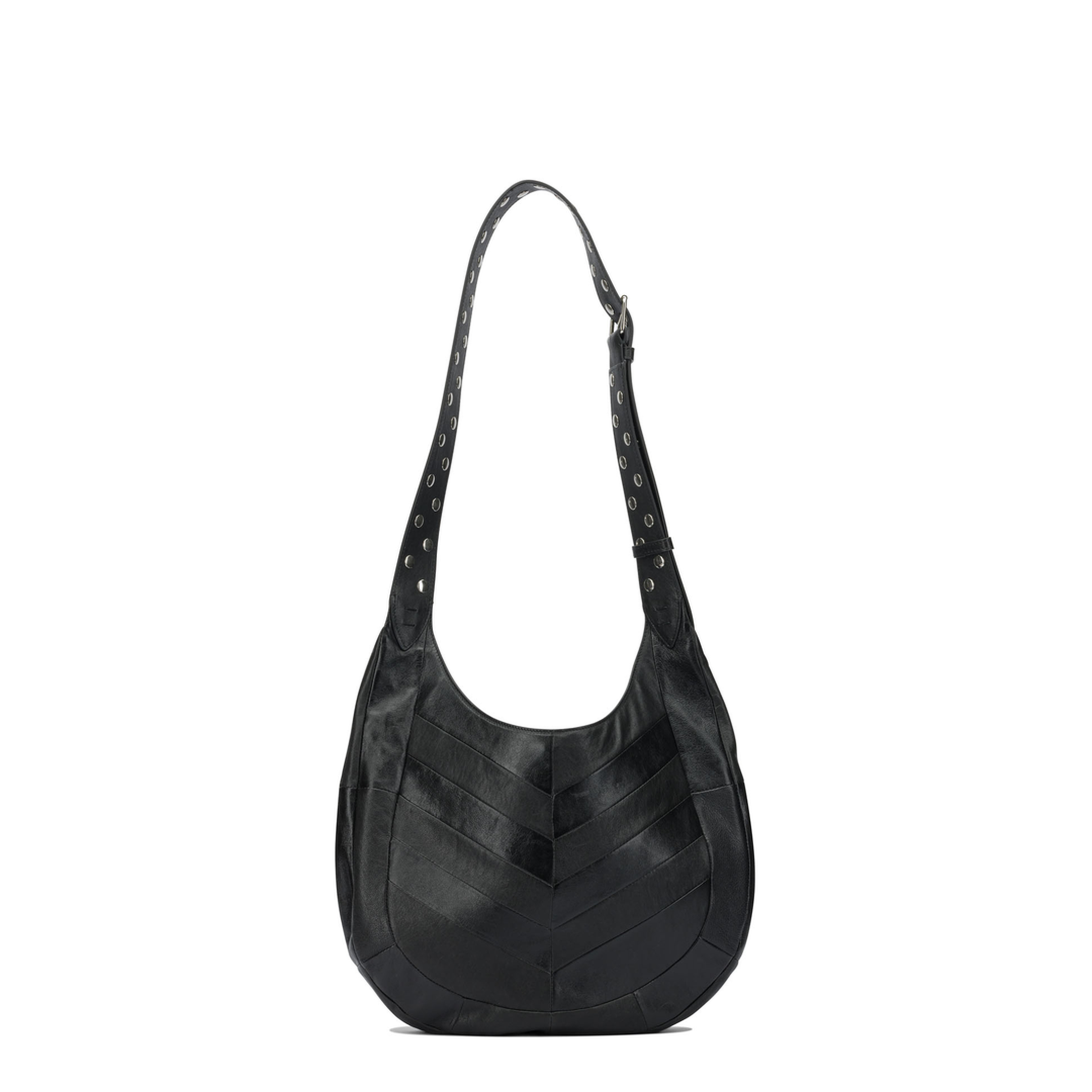 Hobo Bag Leather Black - Image 3