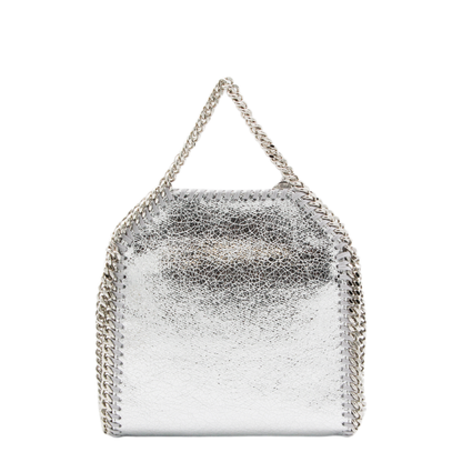 Falabella Tiny Cracked Metallic Polyester Tote Bag - Silver - Image 6