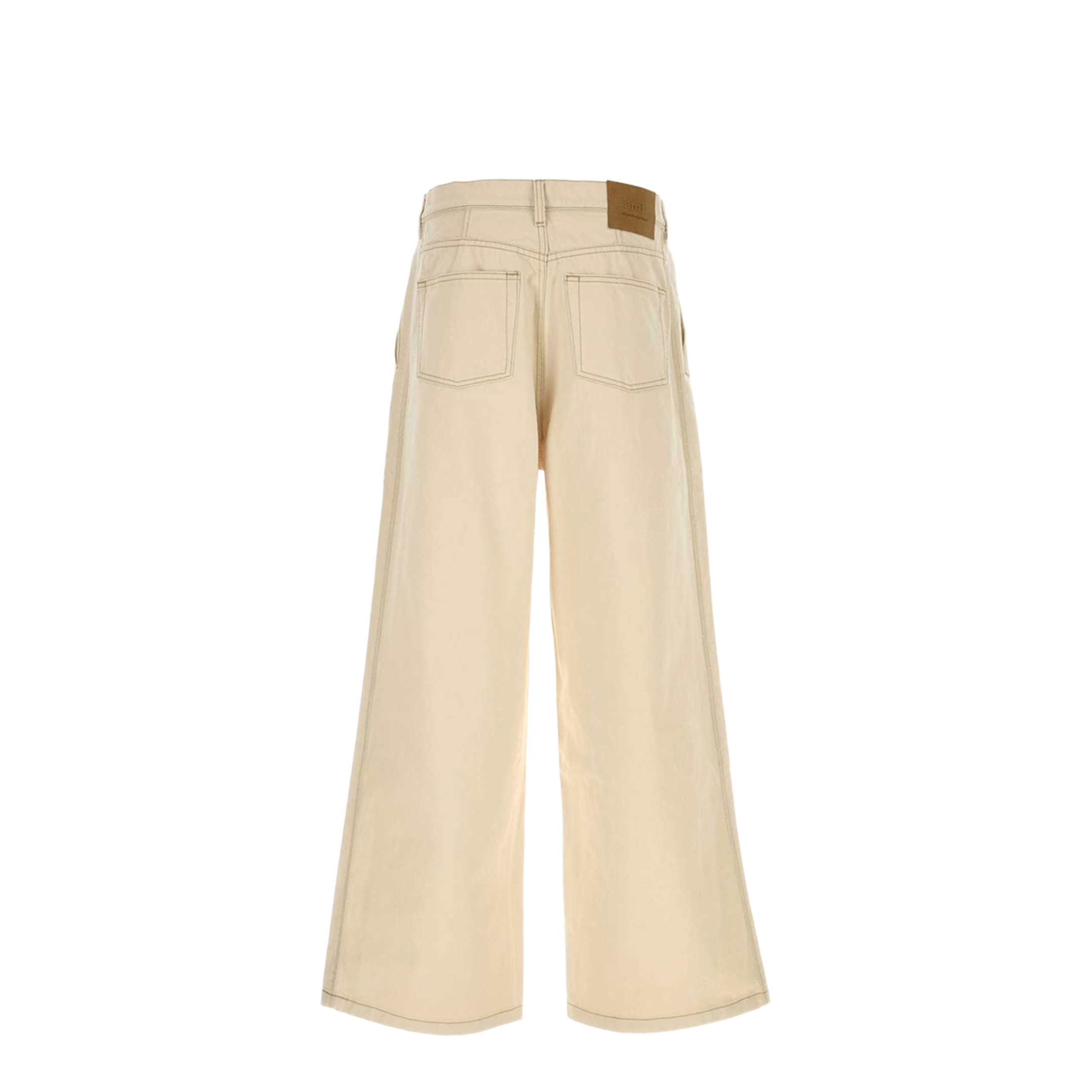 White Cotton Wide Fit Jeans - Image 4