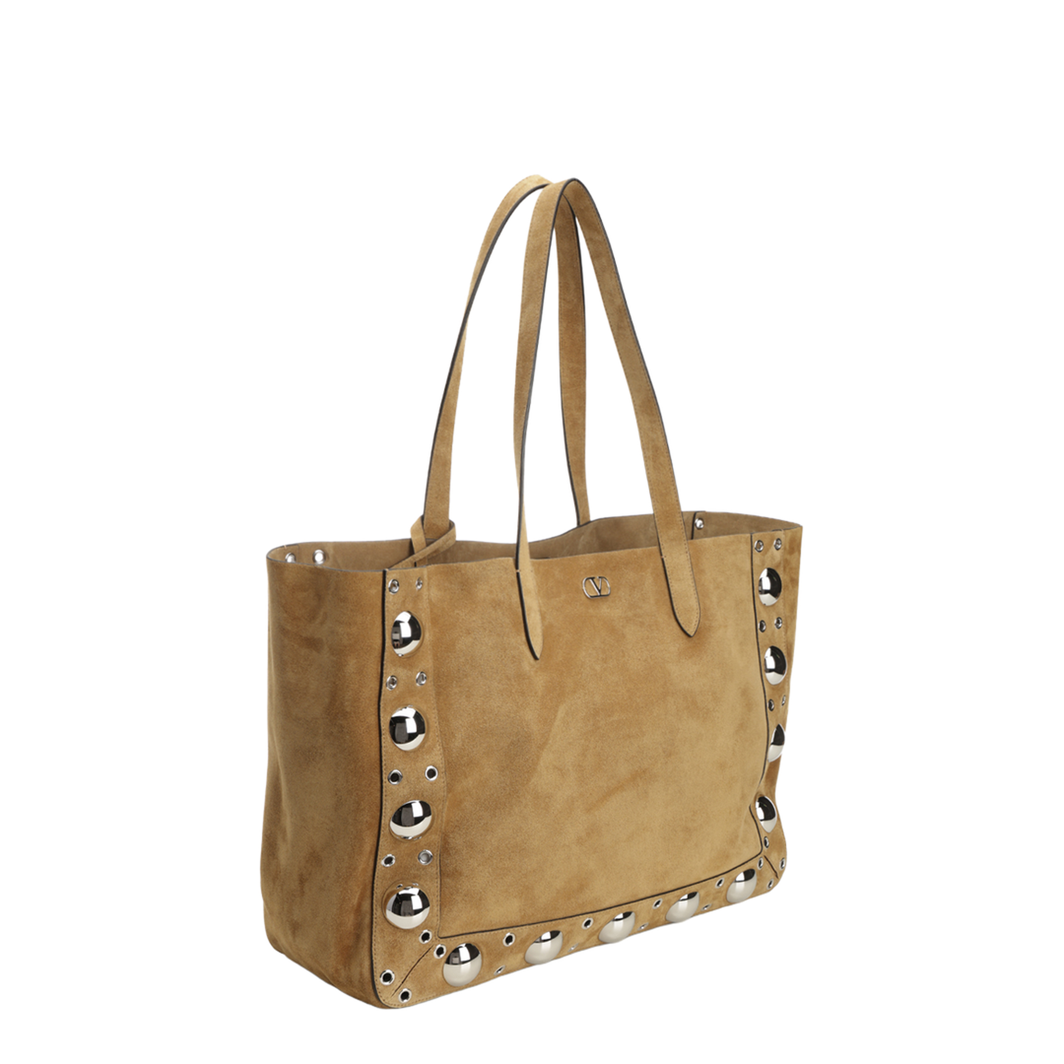 Beige Suede Shopping Bag - Image 2