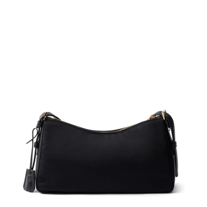 Aimée Large Re-Nylon and Leather Shoulder Bag with Padlock - Image 2