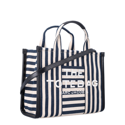 The Stripe Canvas Medium Canvas Tote Bag - Blue Sea Multi - Image 2