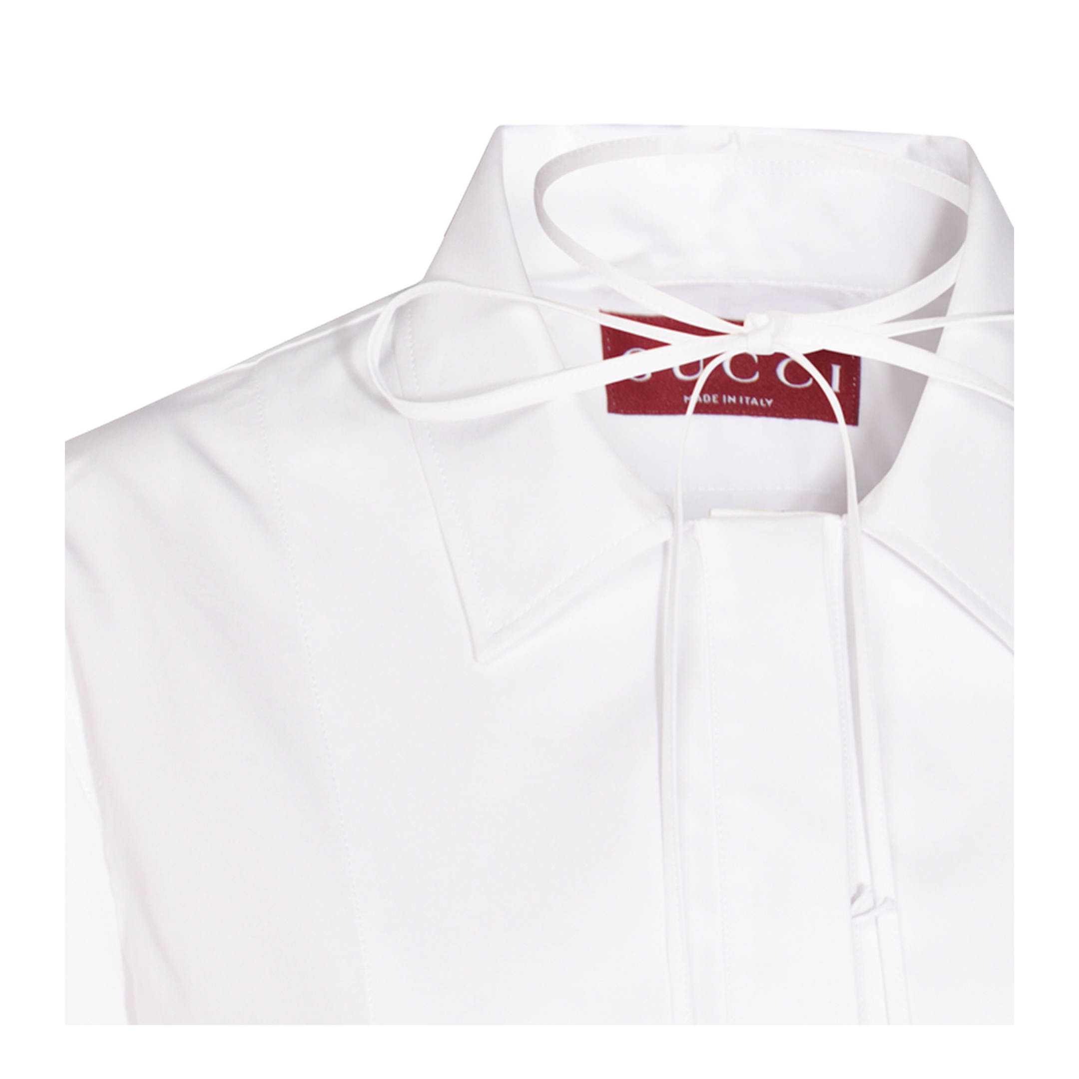 Cotton Poplin Shirt with Horsebit in White - Image 7