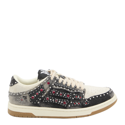 Skel Top Black Sneaker With Beads And Crystals - Image 1