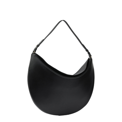 Ovalo Calf Leather Shoulder Bag - Black - Image 2