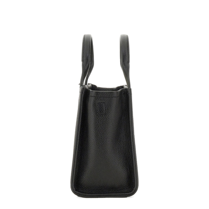 The Small Tote Bag Grainy Leather Bag in Black - Image 10
