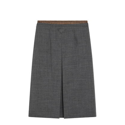 Slate Grey Wool Skirt - Image 2