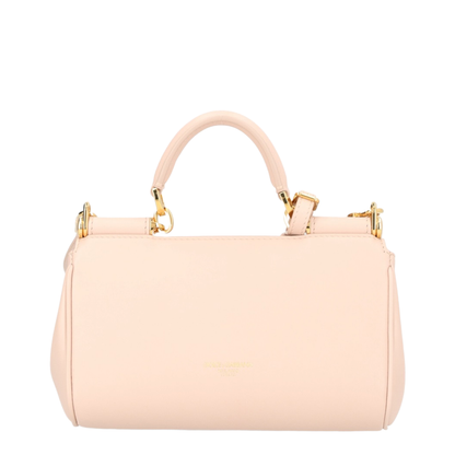 My Sicily Mini Calf Leather Top-Handle Bag - Beige - Image 3