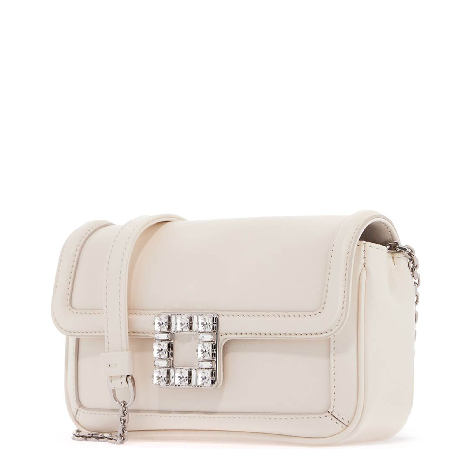 Crossbody Bag Leather White - Image 3