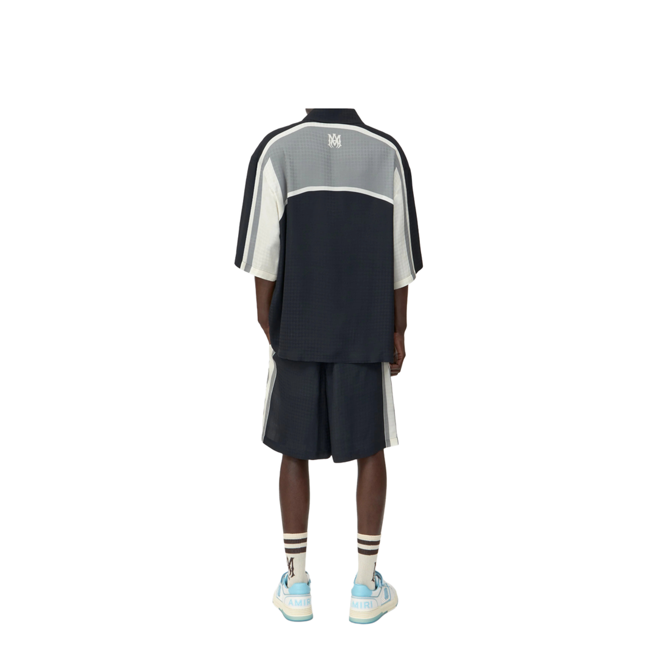 Black Ma Quad Drawstring Patterned Shorts - Image 4