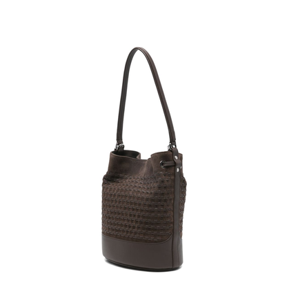 Mondà Small Musiva Suede Bag - Brown Torrone - Image 3