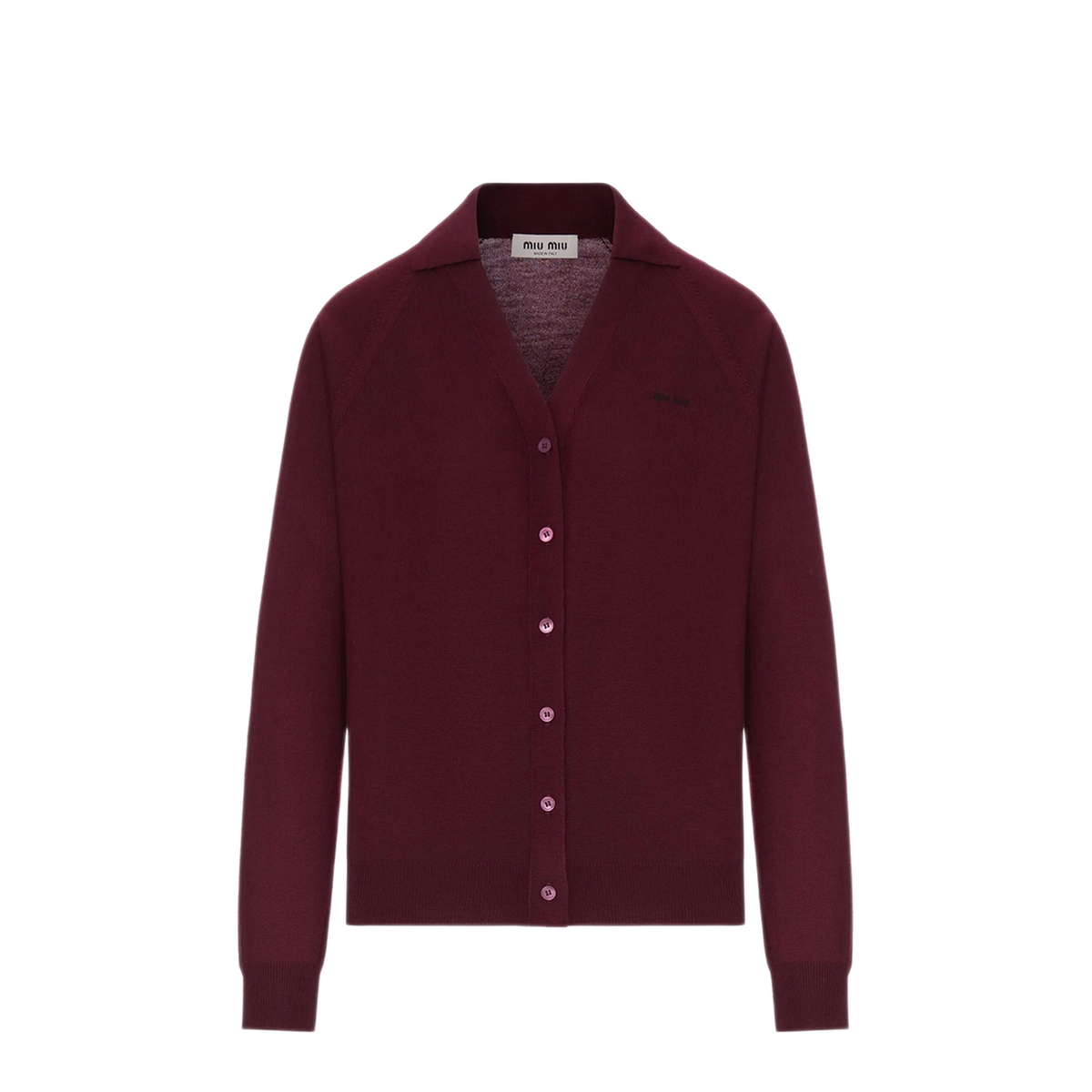 Virgin Wool Cardigan With Collar - Image 1