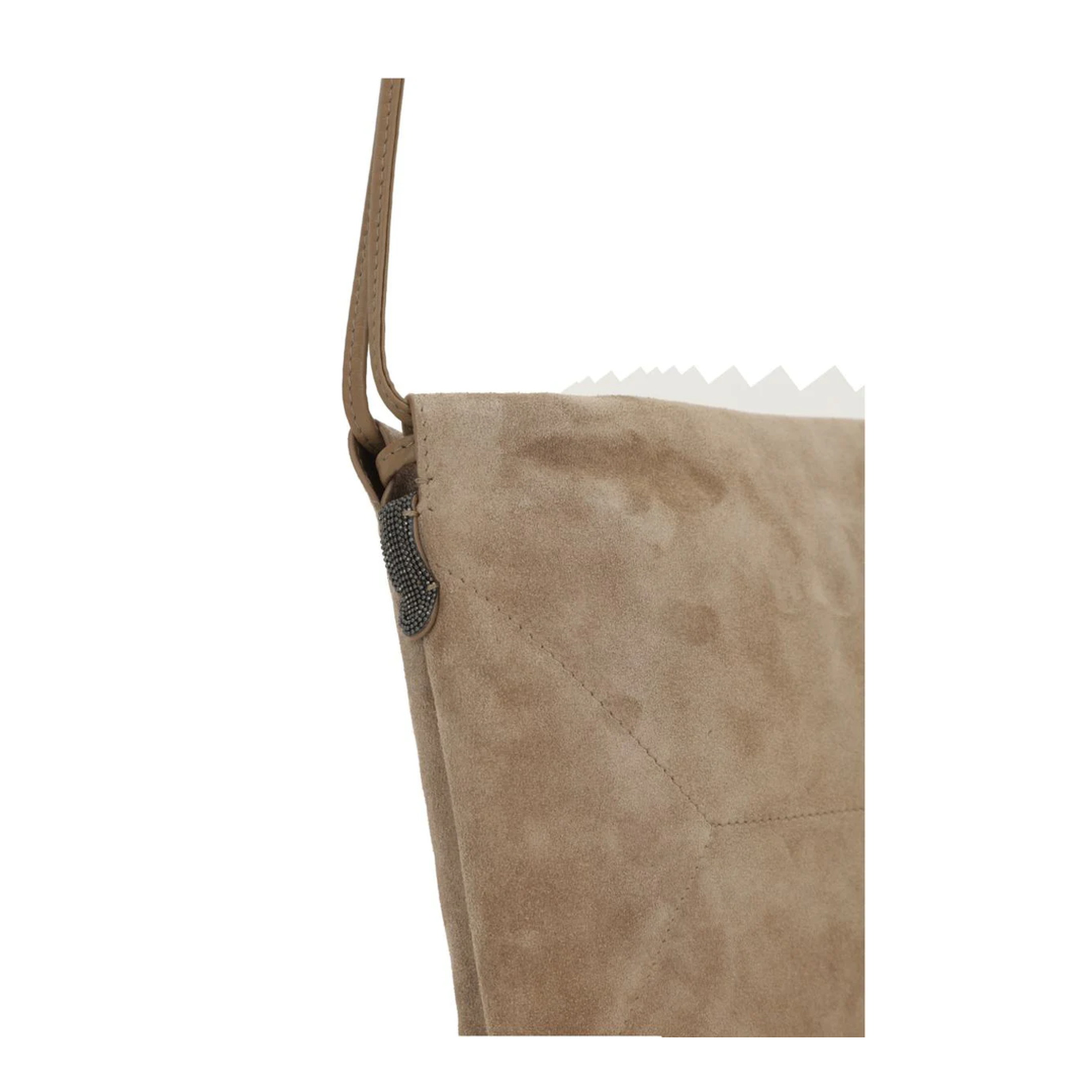 Duo Pouch Shoulder Bag in Suede - Image 4