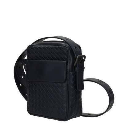 Intrecciato Small Leather Crossbody Bags - Black - Image 2