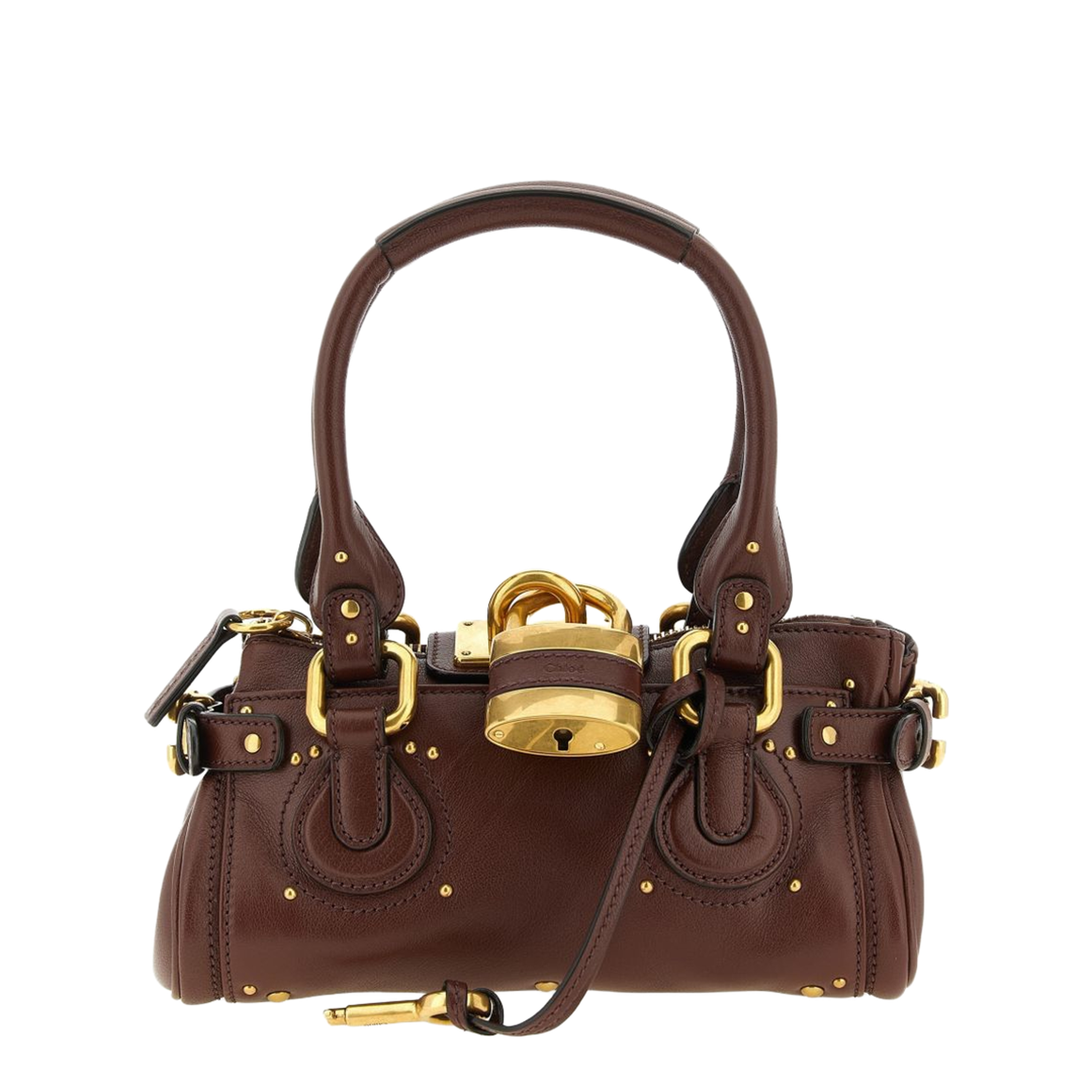Paddington Small Grained Buffalo Leather Shoulder Bag - Mustang Brown - Image 1