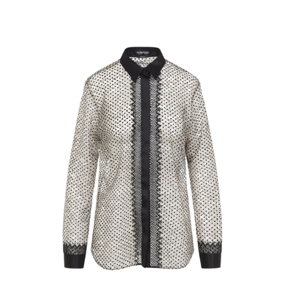 Flock Polka Dot Shirt - Image 1