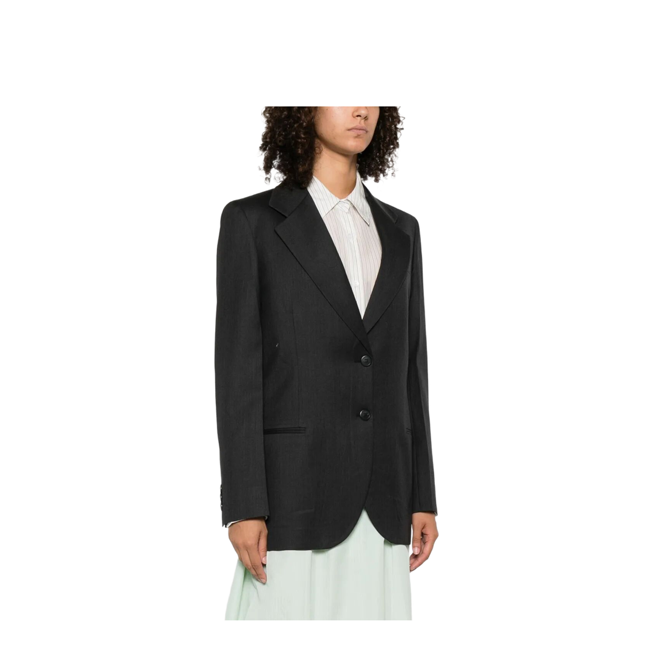 Notched-Lapels Wool Blazer - Image 2