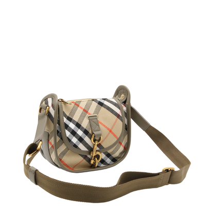 B Clip Mini Water-Repellent Canvas Crossbody Bag - Sand - Image 4