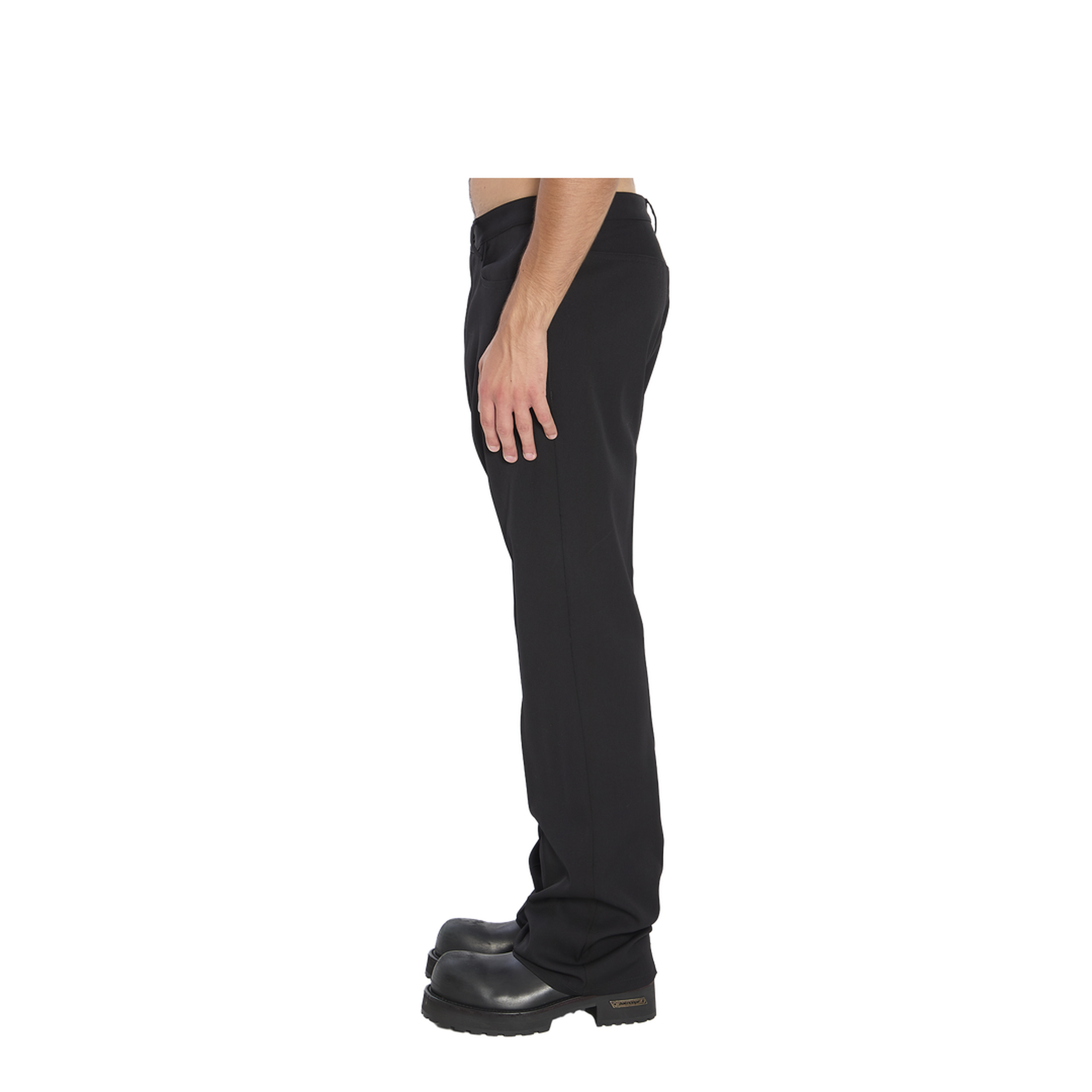 Black Straight Tailored Pants - Image 3