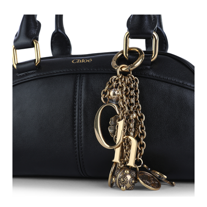Small Chloé Bowling Bag in Soft Leather - Black - Image 8