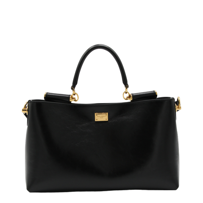 Vittoria Medium Calfskin Handbag - Black - Image 2
