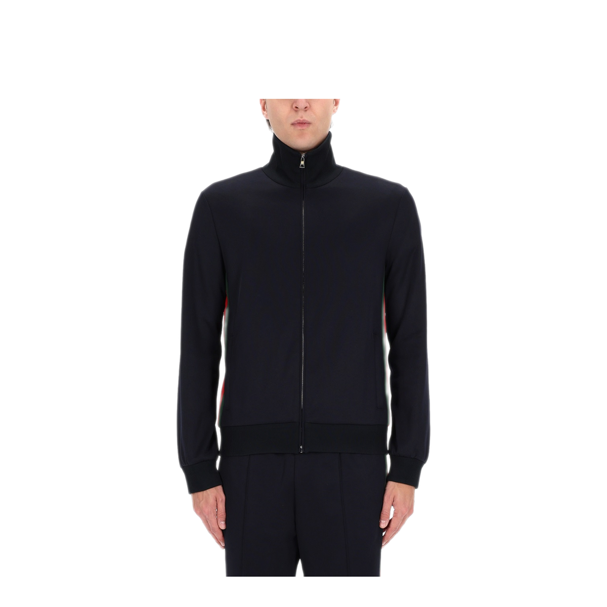 Blue Full Zip Jacket With Zip Closure - Image 4