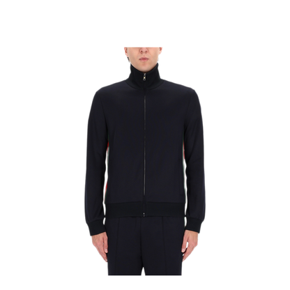 Blue Full Zip Jacket With Zip Closure - Image 4