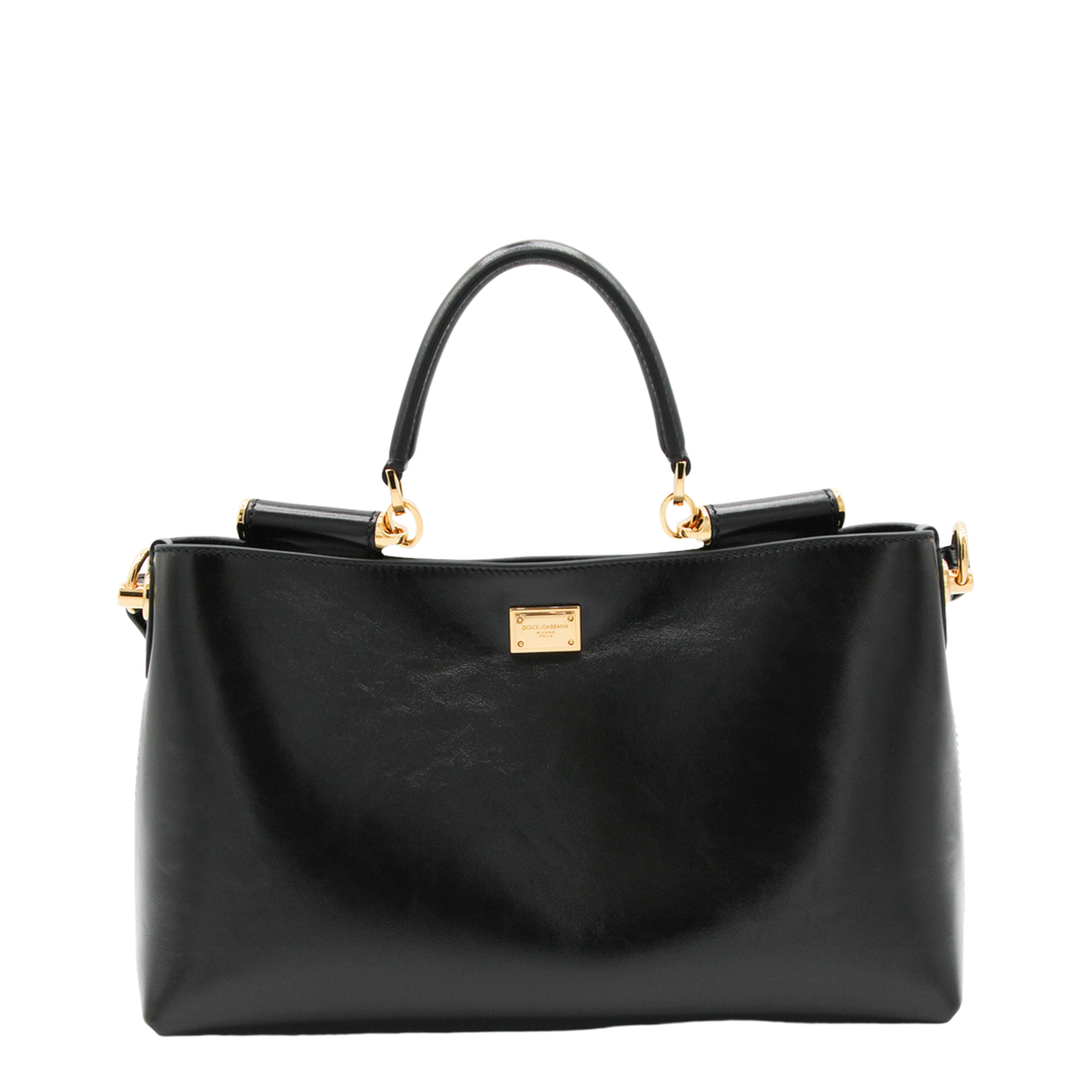 Vittoria Medium Calfskin Handbag - Black - Image 1