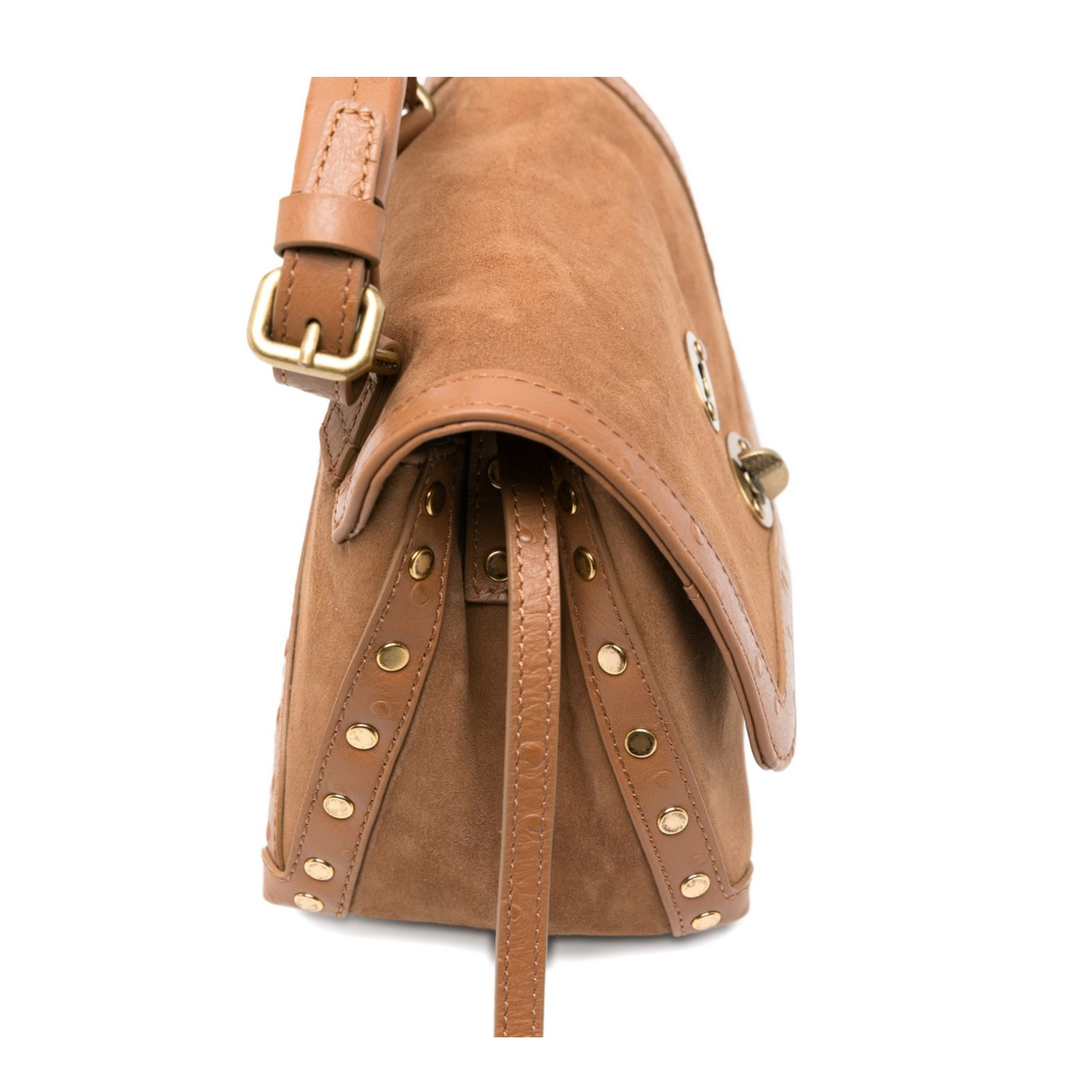 Dotta Baby Suede Leather Top-Handle Bag - Brown Dorsoduro - Image 4