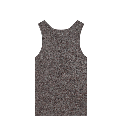 Ribbed Tank Top with Blue Brown Pattern - Image 2