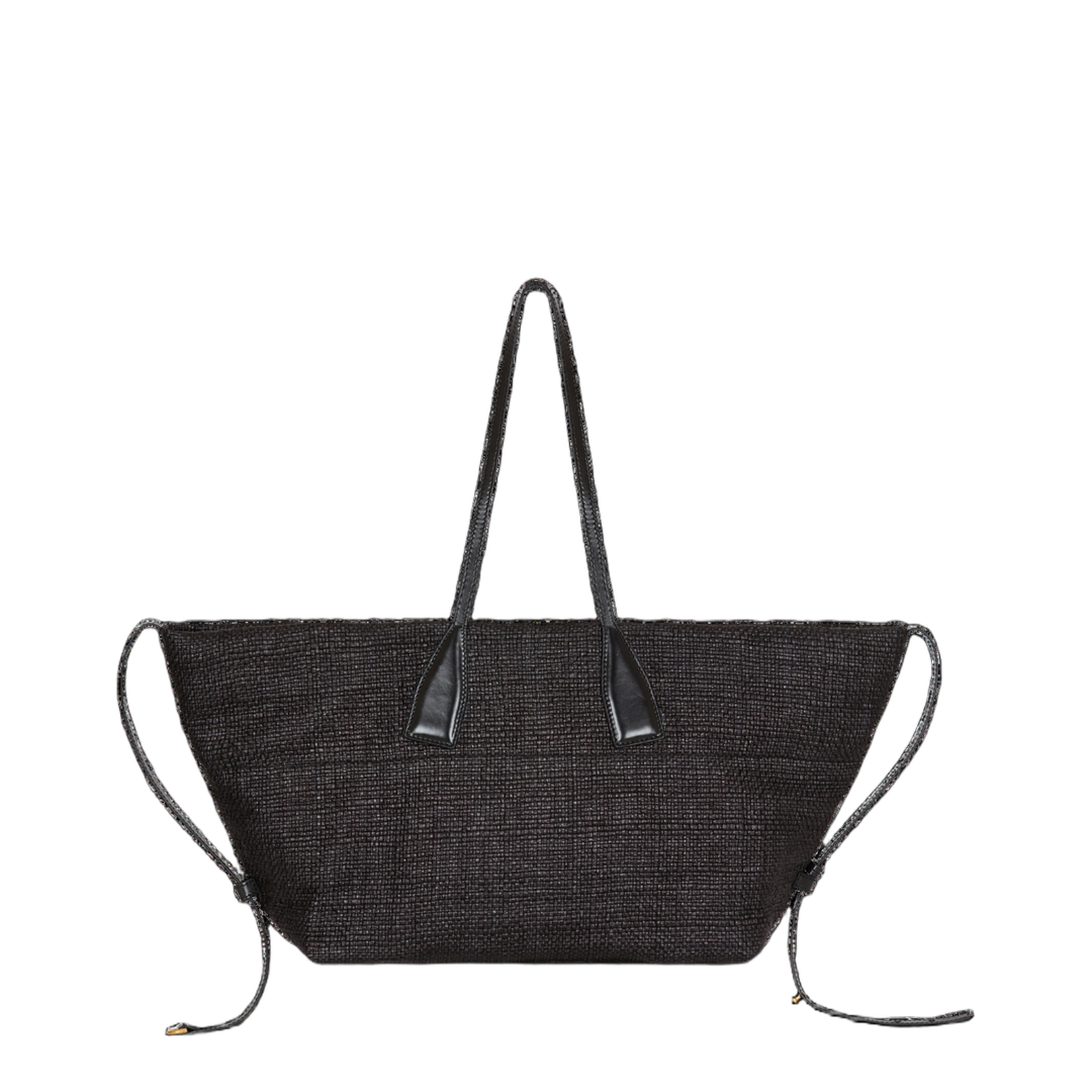 Track Tote Bag Raffia Black - Image 3