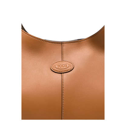 Leather Hobo Bag In Brown - Image 3