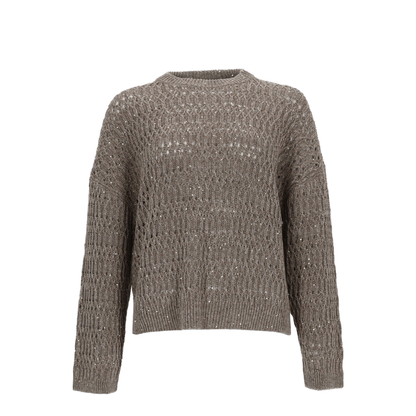 Linen Knitted Sweater Grey - Image 1