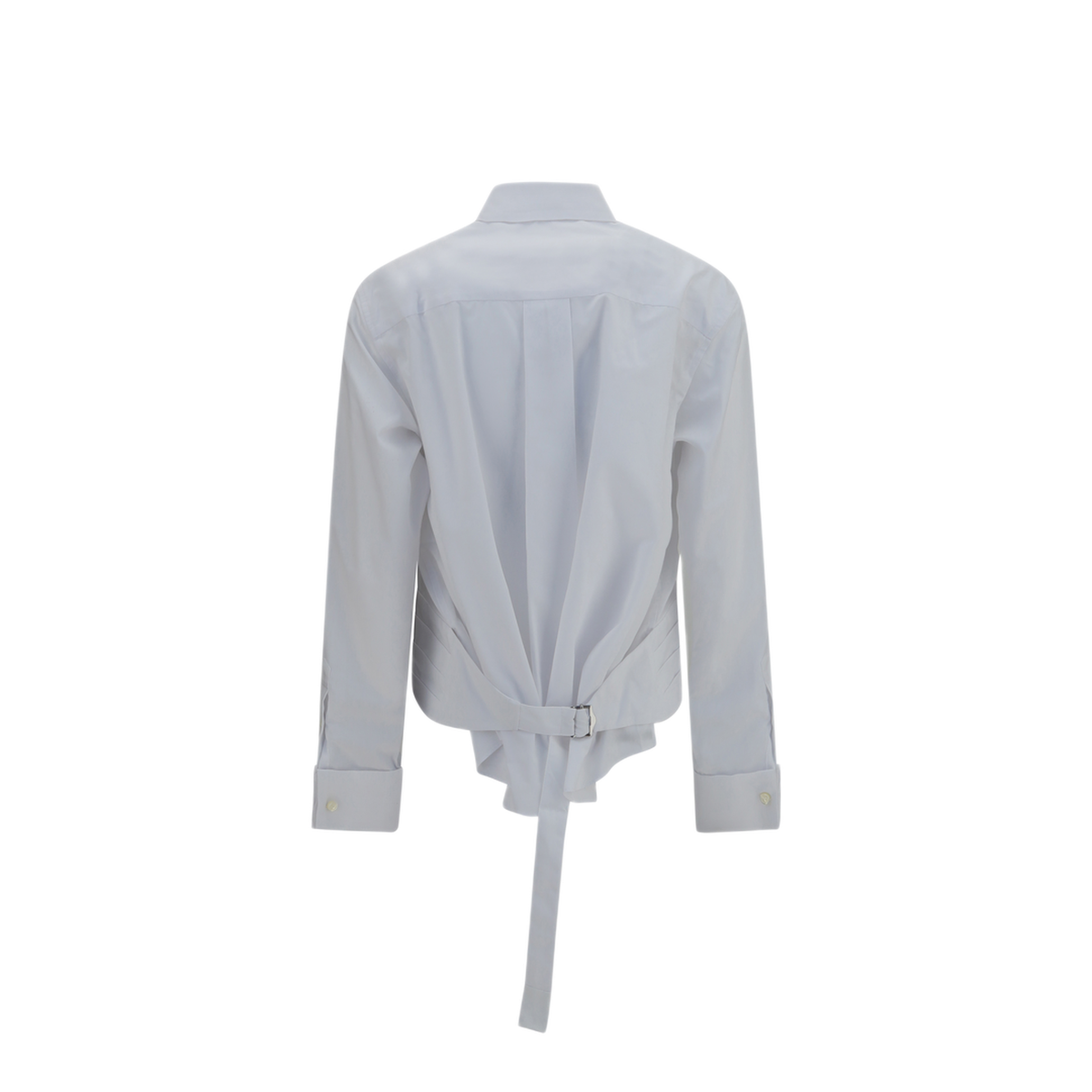 Cotton Poplin Shirt With Belt - Image 2