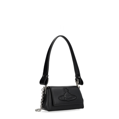 Hazel Small PU Shoulder Bag - Black - Image 2