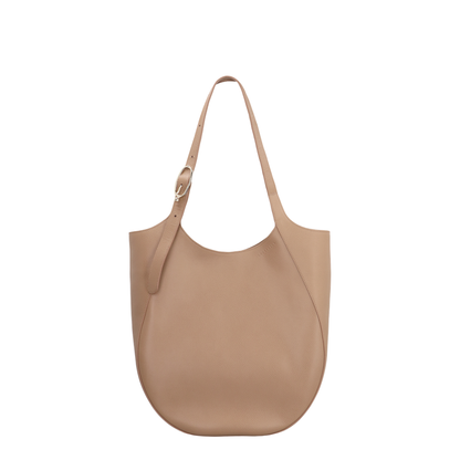 Le Foulonné XL Cowhide Leather Tote Bag - Biscuit - Image 4