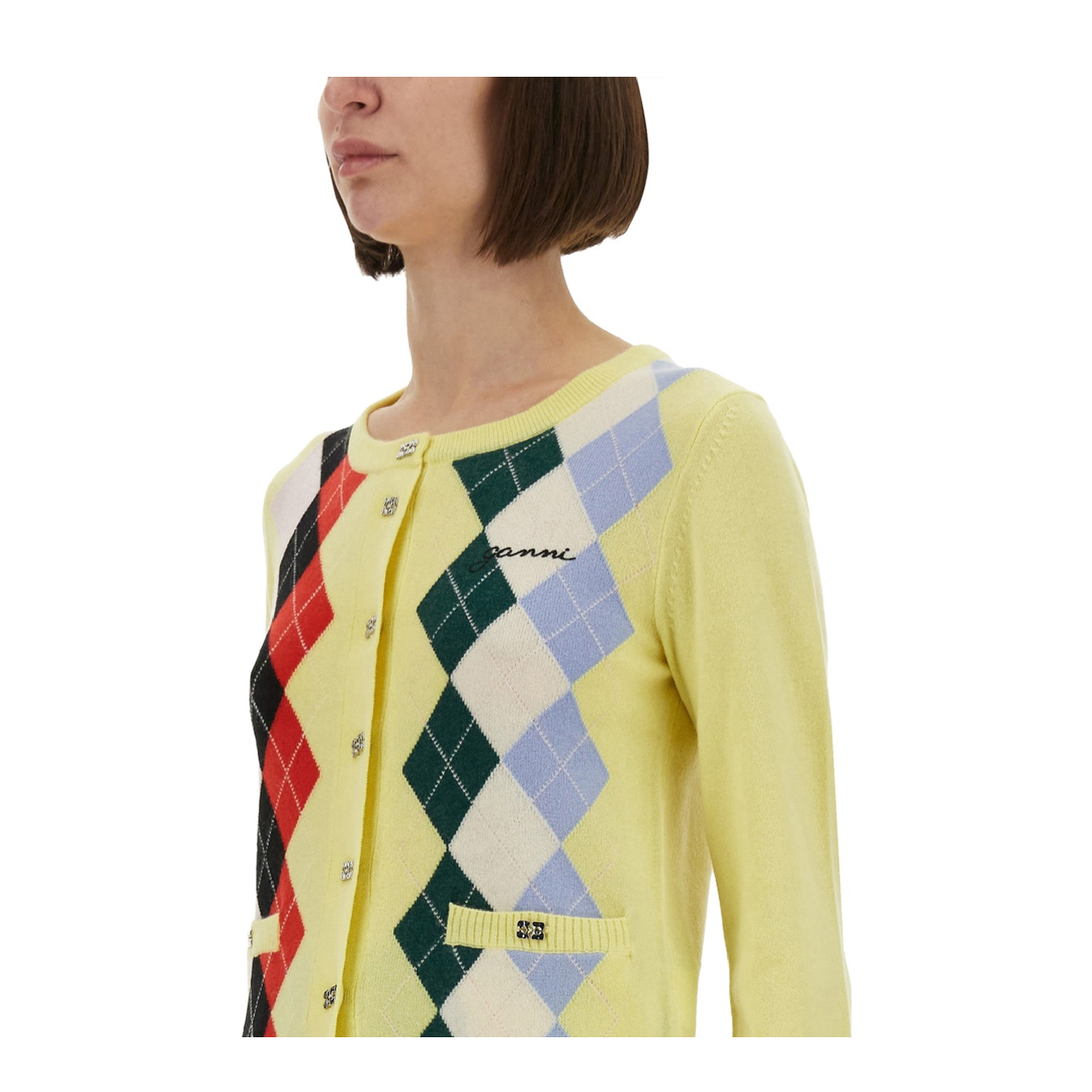 Jacquard Cashmere Cardigan - Image 3