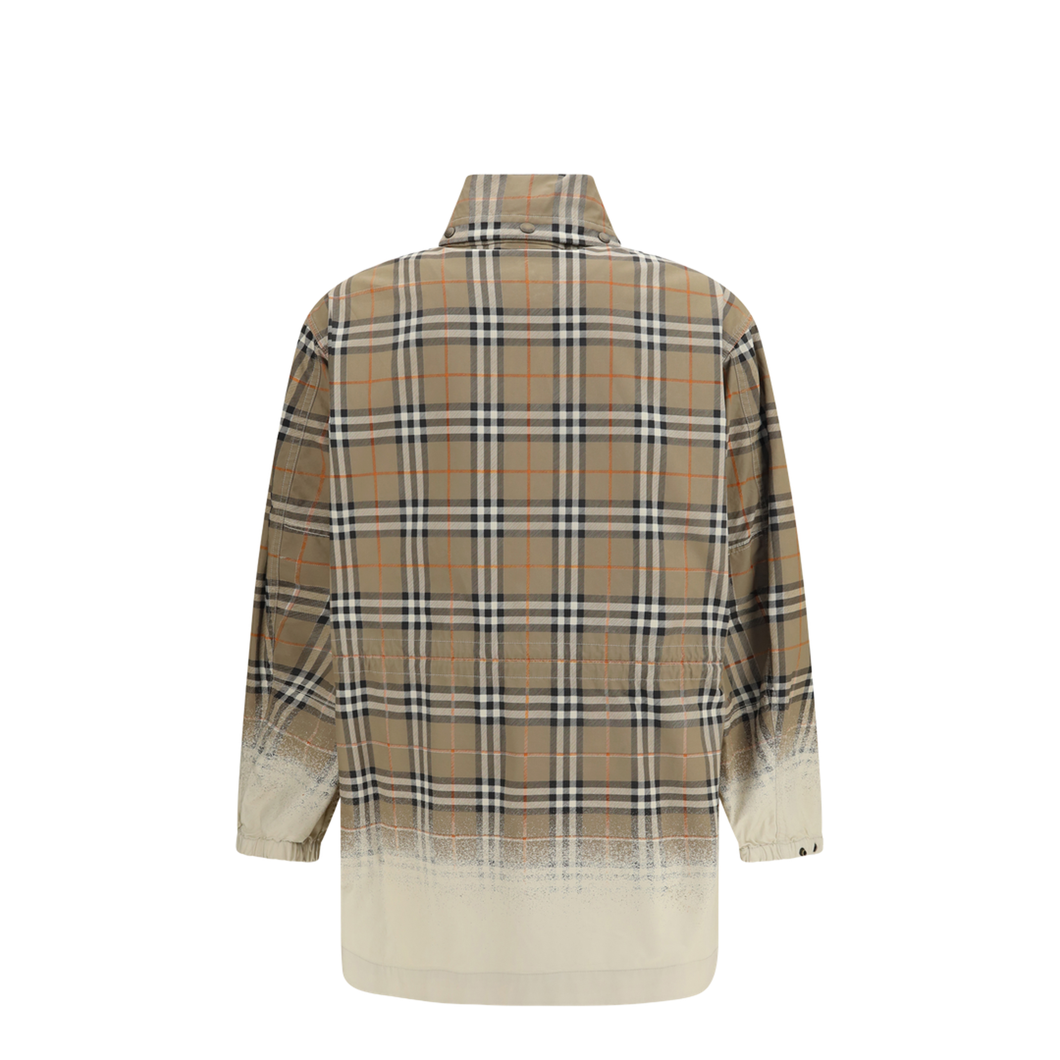 Gabardine Parka with Faded Check Print - Image 2