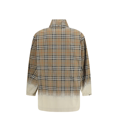 Gabardine Parka with Faded Check Print - Image 2