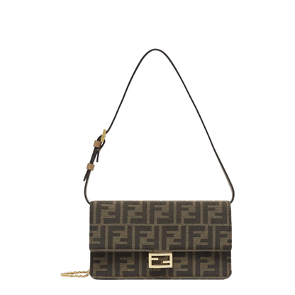 Baguette FF Jacquard Chain Wallet - Brown - Image 3