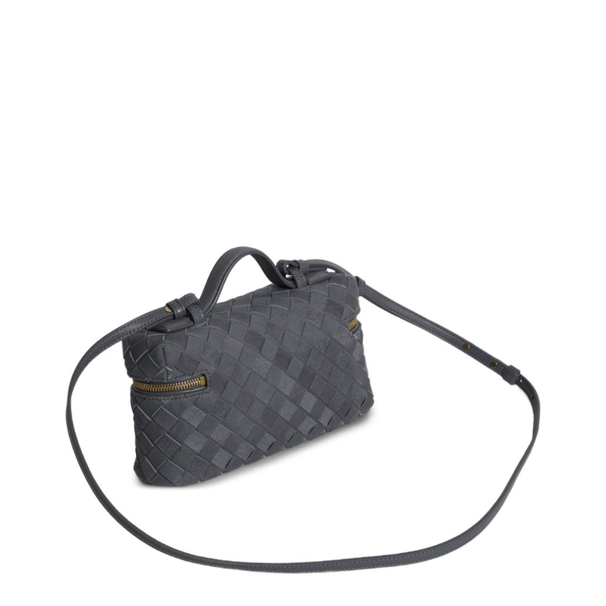Bang Bang One Size Lambskin Vanity Case - Cloudy Indigo/Gravel - Image 3