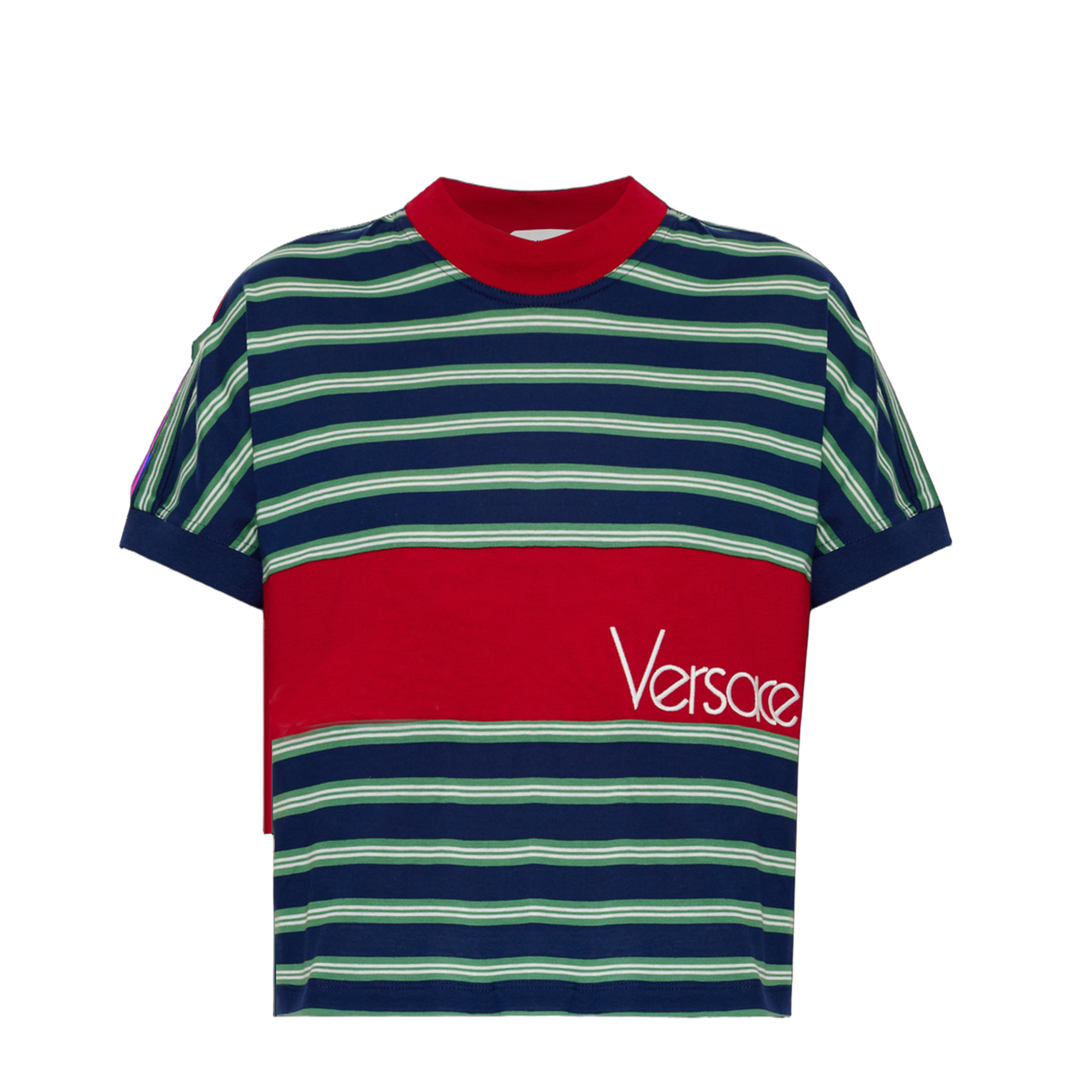 T-Shirt with Striped Pattern - Image 1