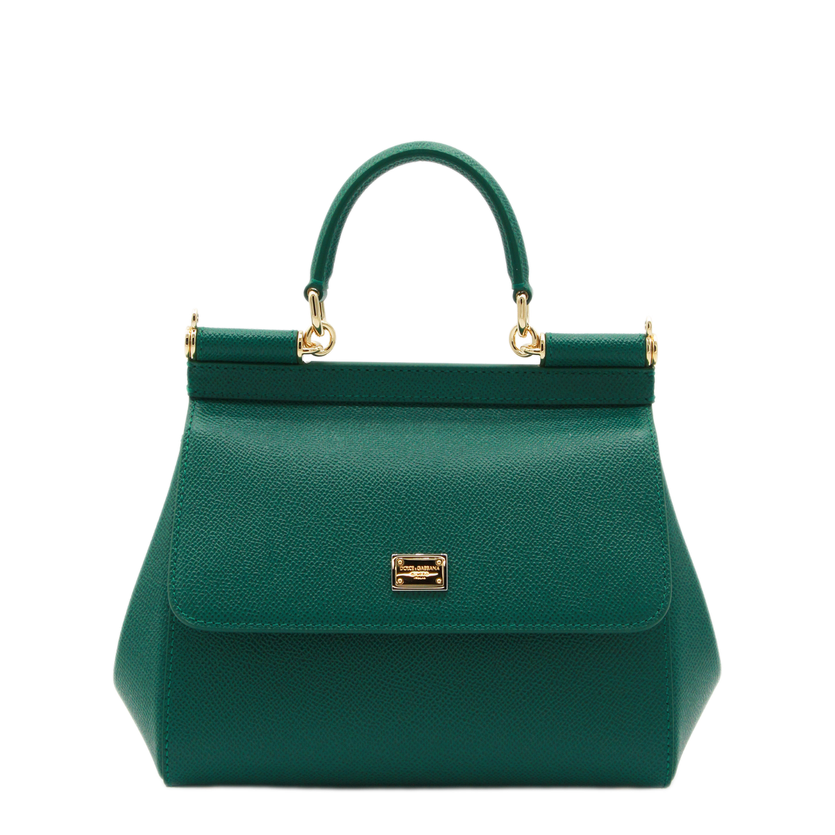 Sicily Medium Calfskin Handbag - Emerald Green - Image 1